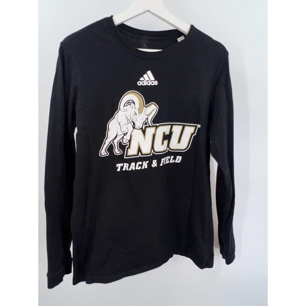 Adidas Amplifier Tee Long Sleeves Black Womens M Medium NCU Track & Field